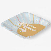 Unsere kleine Sunshine boho blumengeschmückten ers Pappteller (Gewinkelt)