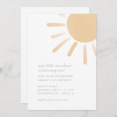 Unsere kleine Sunshine Geburtstagsparty Einladung (Vorne/Hinten)