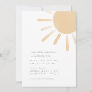 Unsere kleine Sunshine Geburtstagsparty Einladung