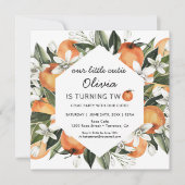 Unsere kleine Süsse, die das zweite Party zum Gebu Einladung (Vorderseite)