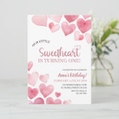 Unsere kleine Süße, die einen Geburtstag dreht Einladung (Stehend Vorderseite)