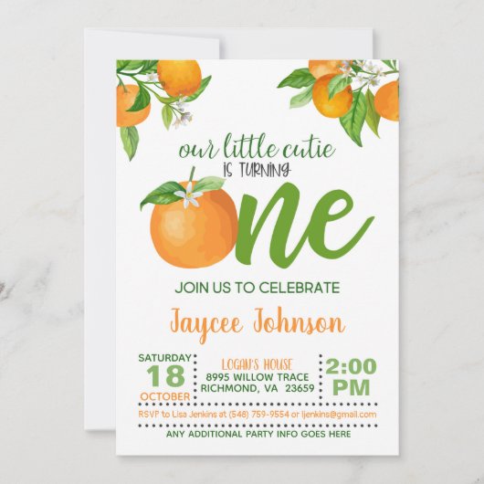 Unsere kleine Süsse dreht eine Einladung - OS (Vorderseite)