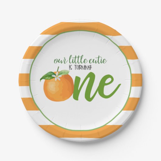 Unsere kleine Süsse dreht eine Platte - oder Strei Pappteller (Vorderseite)