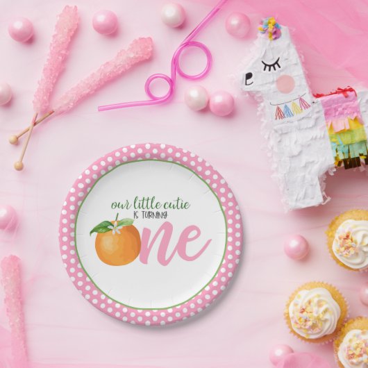 Unsere kleine Süsse dreht eine Platte - PK Dots Pappteller (Party)