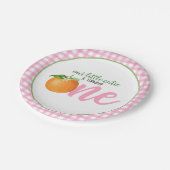 Unsere kleine Süsse dreht eine Platte - PK Kariert Pappteller (Schrägansicht)