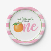 Unsere kleine Süsse dreht eine Platte - PK Streife Pappteller (Vorderseite)