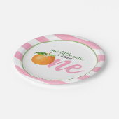 Unsere kleine Süsse dreht eine Platte - PK Streife Pappteller (Schrägansicht)