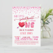 Unsere kleine Süße dreht eins - WH Einladung (Stehend Vorderseite)