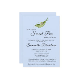Unsere kleine süße Erbse auf dem Weg zur Baby-Dusc Einladung