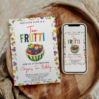 Unsere kleine Süsse fruittiert 2. Geburtstag Party Einladung