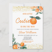 Unsere kleine Süsse ist unterwegs Einladung (Vorderseite)