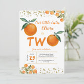 Unsere kleine Süsse ist zwei Geburtstage Einladung (Stehend Vorderseite)