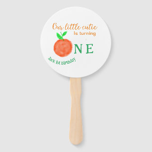 Unsere kleine Süsse orange ein Geburtstagsfrüchte Fächer