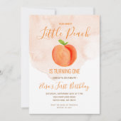 Unsere kleine süße Pfirsich zum Geburtstag Einladung (Vorderseite)