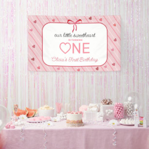 Unsere kleine Süße wird ein Herz zum Geburtstag ge Banner