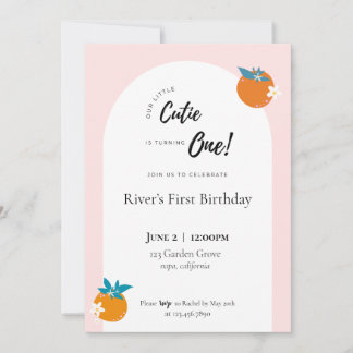 Unsere kleine Süsse zum ersten Geburtstag Einladung