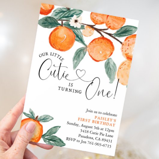 Unsere kleine Süsse zum ersten Geburtstag Einladung