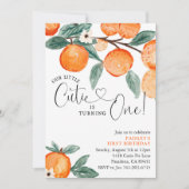 Unsere kleine Süsse zum ersten Geburtstag Einladung (Vorderseite)