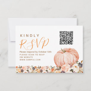Unsere kleine Sweet Pumpkin 1st Birthday Rsvp Card Dankeskarte
