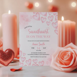 Unsere kleine Sweetheart Baby Dusche Einladung