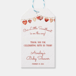 Unsere kleine Sweetheart Baby Dusche Gefallen Geschenkanhänger