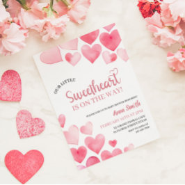 Unsere kleine Sweetheart Babydusche Einladung