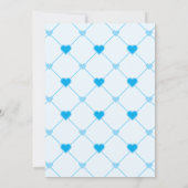 Unsere kleine Sweetheart Blue Valentine Baby Dusch Einladung (Rückseite)