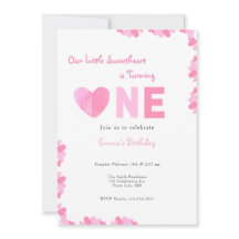 Unsere kleine Sweetheart Einladung zum ersten Gebu