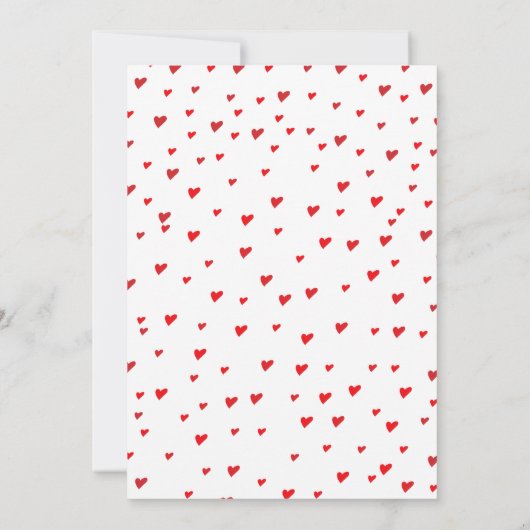 Unsere kleine Sweethearts Valentine's Day Babydusc Einladung (Rückseite)