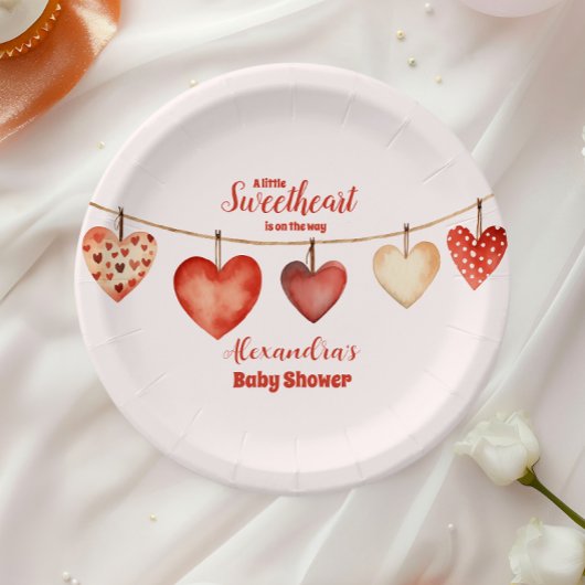 Unsere kleine Sweethearts Valentine's Day Babydusc Pappteller