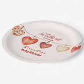Unsere kleine Sweethearts Valentine's Day Babydusc Pappteller (Schrägansicht)