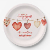 Unsere kleine Sweethearts Valentine's Day Babydusc Pappteller (Vorderseite)