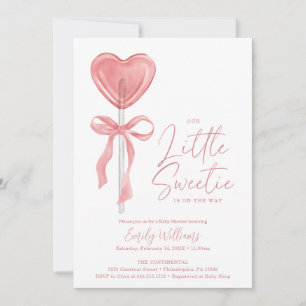 Unsere kleine Sweetie Valentine Babydusche lädt ei Einladung