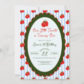 Unsere kleine Tomate macht einen 1. Geburtstag Einladung (Vorderseite)