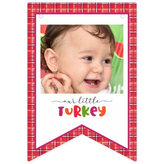 Unsere kleine Türkei (Mädchen) erstes Foto des Jah Wimpelkette (Zweite Fahne)