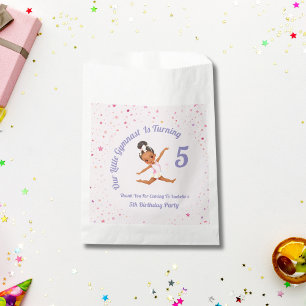 Unsere kleine Turnerin wird 5  Rosa Geburtstag Geschenktütchen