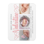Unsere kleine Valentine 3 Foto Geburtserklärung Magnet (Vertikal)