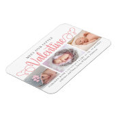 Unsere kleine Valentine 3 Foto Geburtserklärung Magnet (Linke Seite)