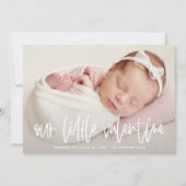 Unsere kleine Valentine-Briefe Geburt Ankündigung (Vorderseite)