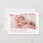 Unsere kleine Valentine-Kinderankündigung Einladung (Vorderseite)