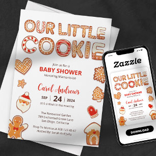 Unsere kleine Weihnachtsplätzchen-Winter-Baby-Part Einladung