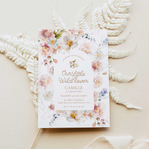 Unsere kleine Wildblume 1. Geburtstag Einladung