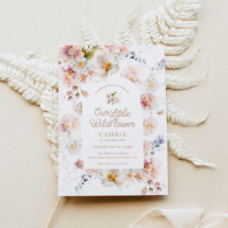 Unsere kleine Wildblume 1. Geburtstag Einladung
