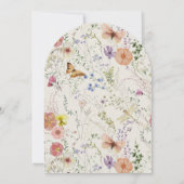 Unsere kleine Wildblume 1. Geburtstag gepresste Bl Einladung (Rückseite)