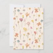 Unsere kleine Wildblume Blumengarten Geburtstag Einladung (Rückseite)