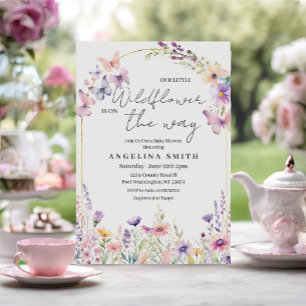 Unsere kleine Wildblume Blumenspül-Dusche Einladung