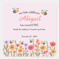 Unsere kleine Wildblume Floral Biene 1. Geburtstag