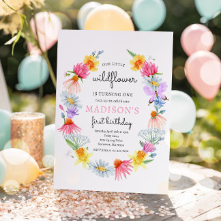 Unsere kleine Wildblume Frühjahrsgarten Geburtstag Einladung