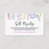 Unsere kleine Wildblume Geschenkregistrierung Begleitkarte (Vorderseite)