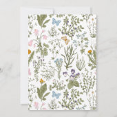 Unsere kleine Wildblume zum ersten Geburtstag Einladung (Rückseite)